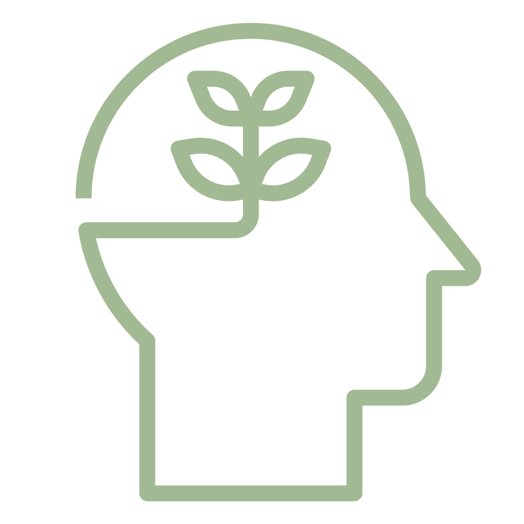 An icon of the side profile of a head