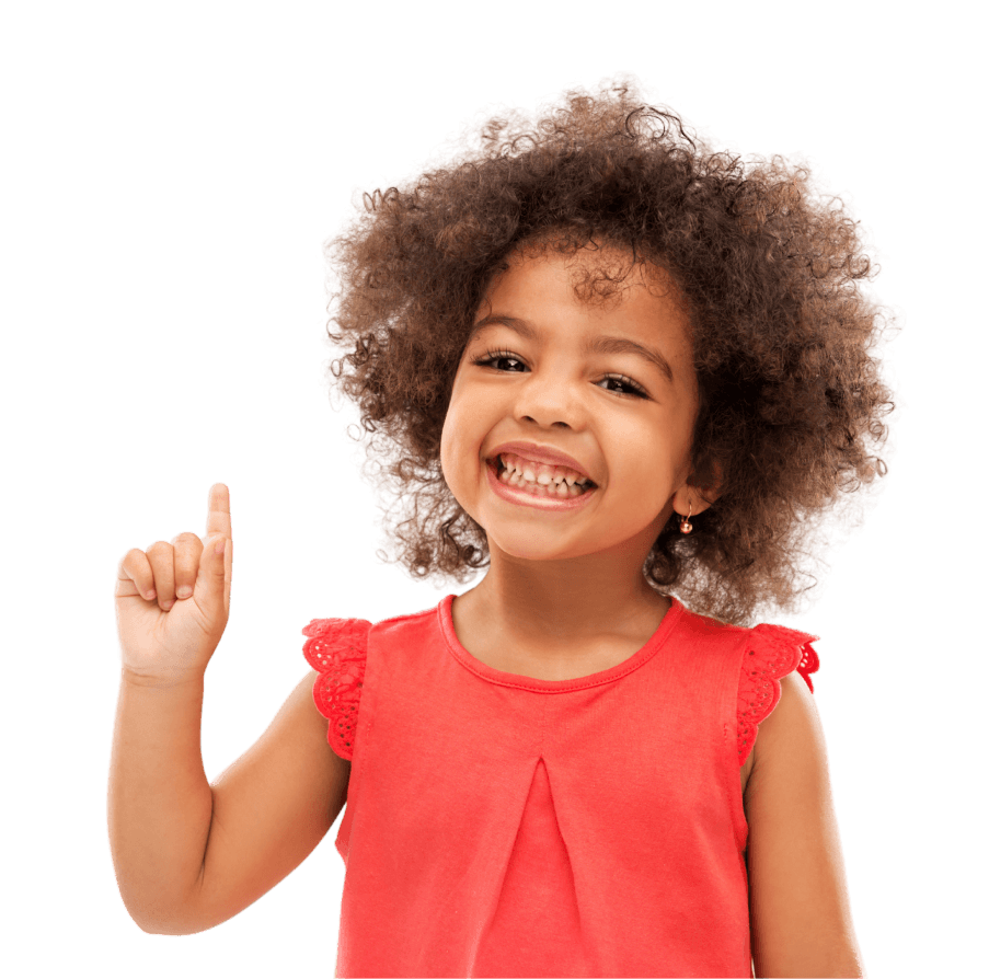 A child holding up one finger