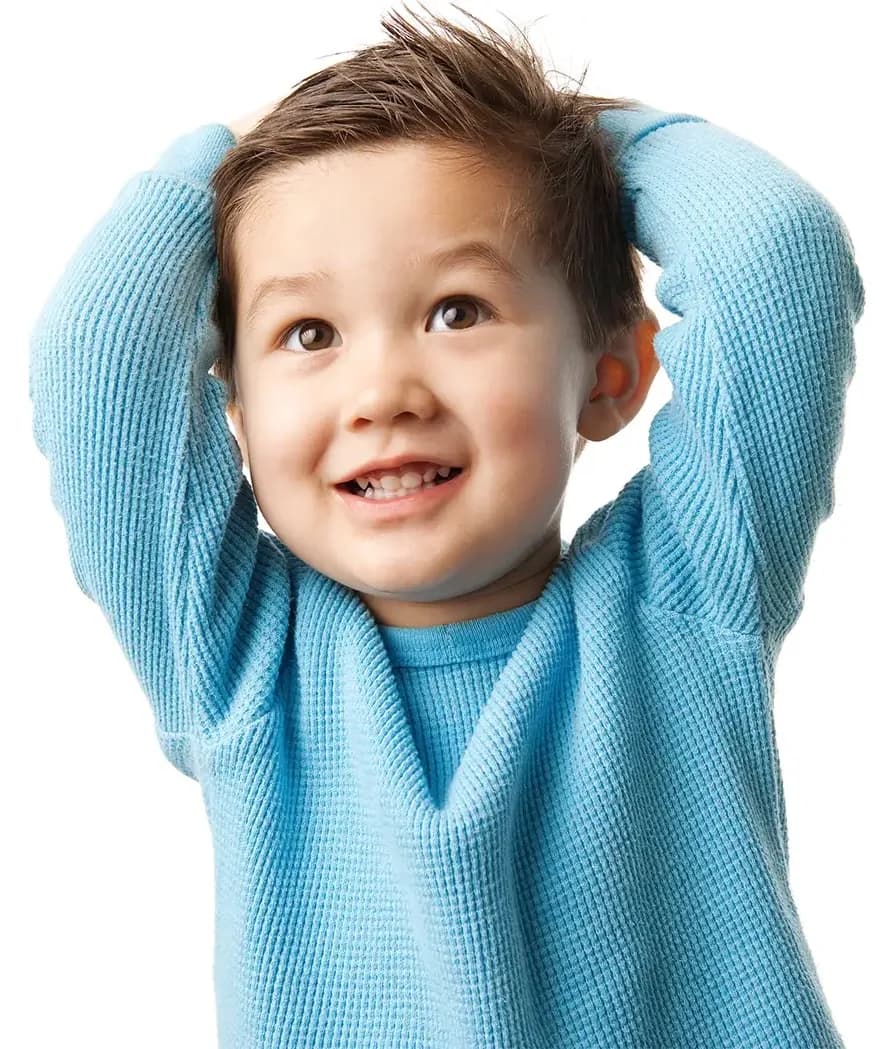 Young boy smiling