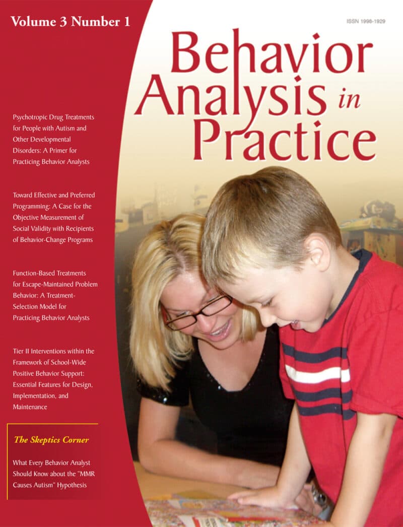 Photo of the cover of Behavior Analysis in Practice