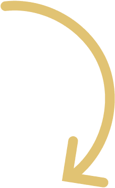 A curved arrow pointing at an icon below