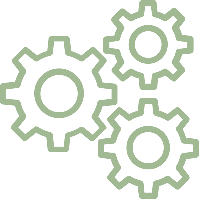 An icon of gears