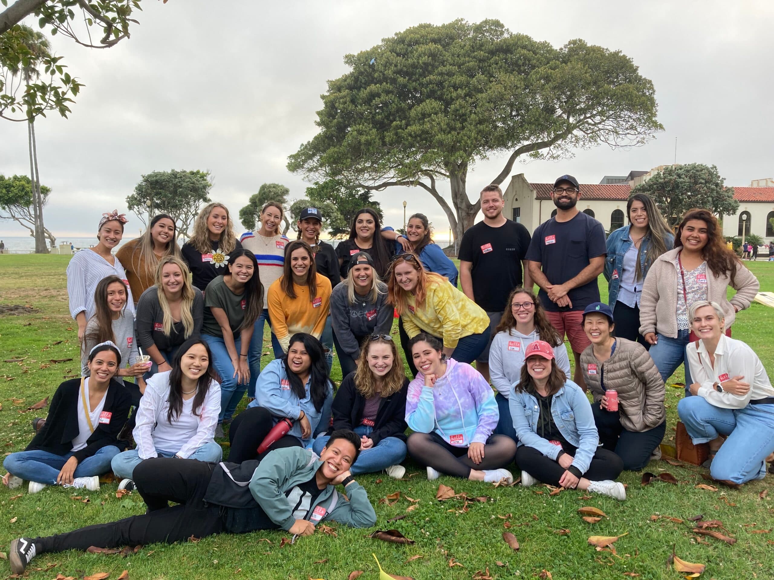 Redondo beach staff gathered outside, posing for the camera
