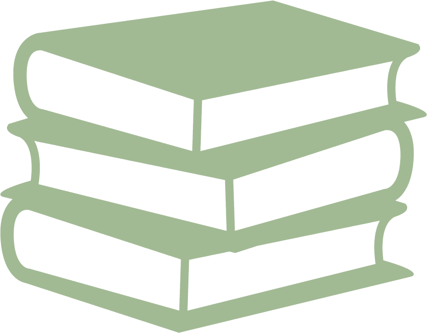 An icon of a stack of books